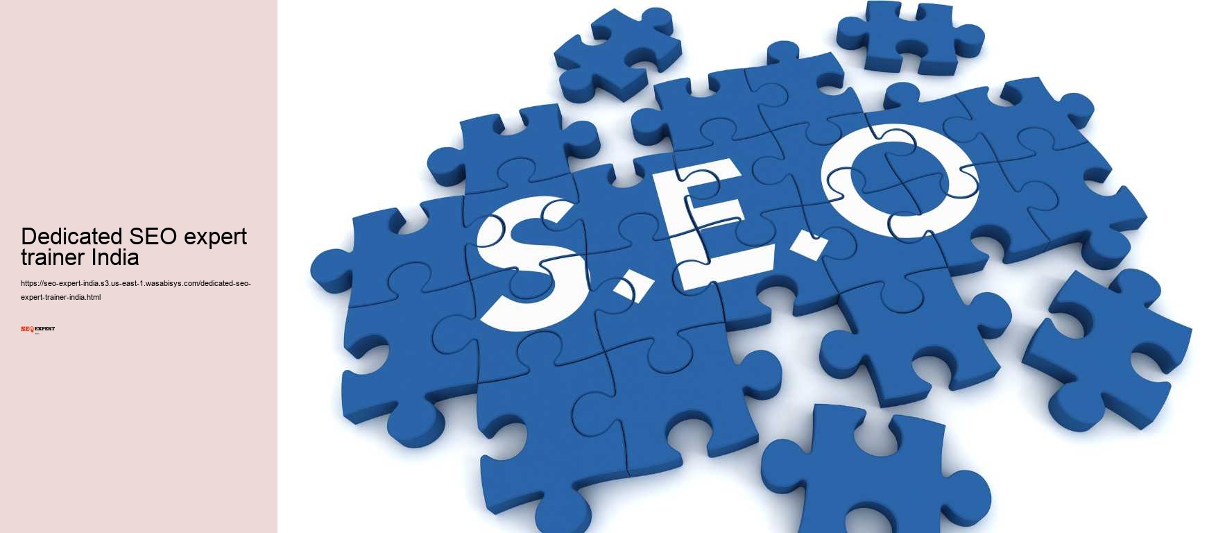 Dedicated SEO expert trainer India